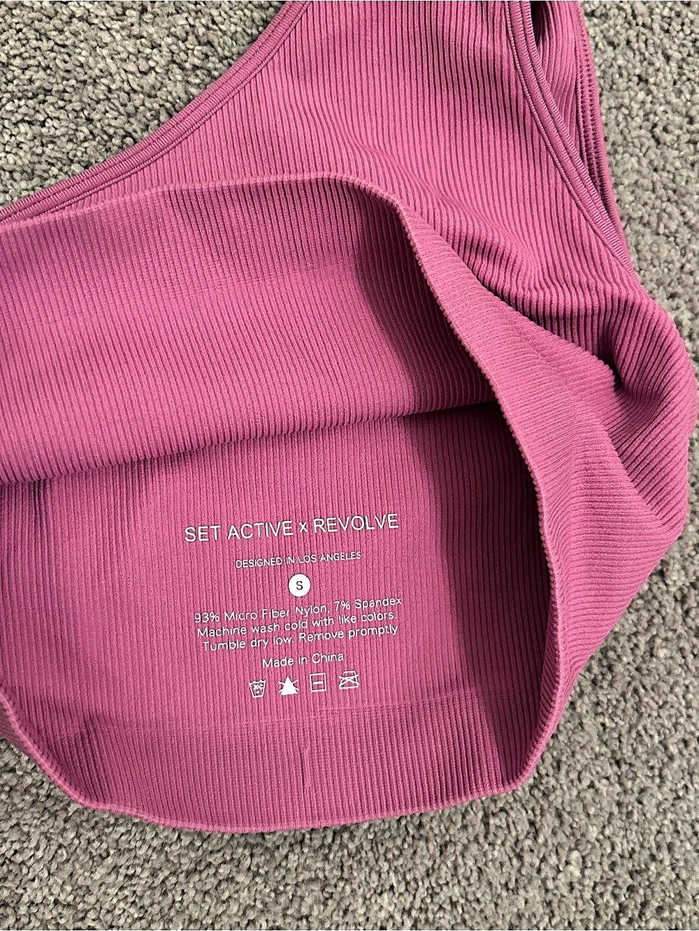 Set Active x Revolve Ribbed One Shoulder Sports Bra - Picture 2 of 2